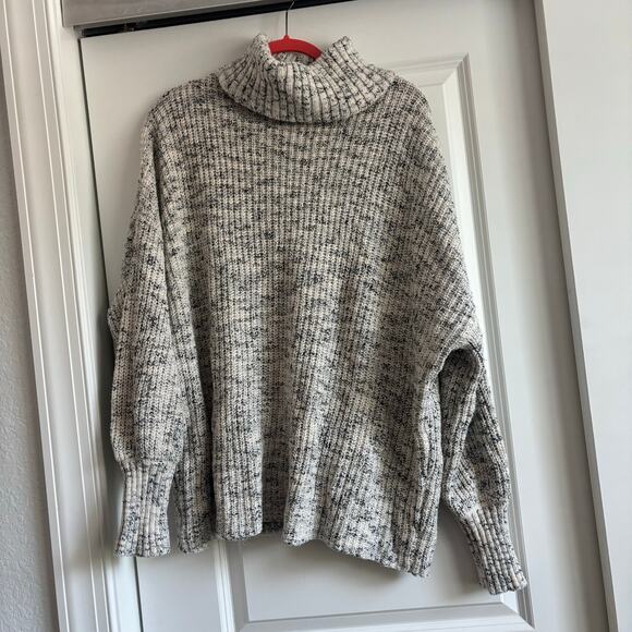 OFFLINE By Aerie Chillside Turtleneck Sweater Soft Muslin Gray Sz M Cozy Cotton - Picture 2 of 12